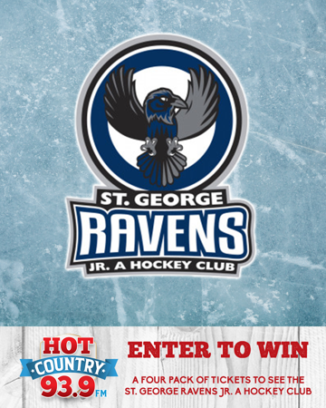 Enter to Win a Four Pack of Tickets to a St. George Ravens Jr. A Hockey Club Home Game